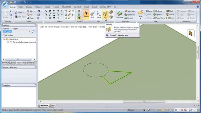 SpaceClaim Fill Basics Tutorial смотреть онлайн
