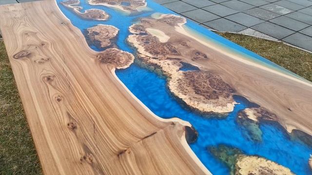 Стол-река из слэбов с эпоксидной смолой моей мечты ? Эксклюзивная мебель  Wood Studio Cactus [4K]