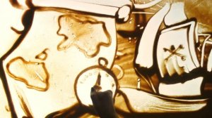 Live - песочная анимация "Пираты, остров сокровищ" художник Уварова Татьяна