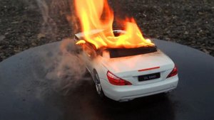 Burning My Mercedes 500 SL - The Car Is On Fire - Just A Toy Car? No Way!