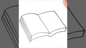 Как нарисовать открытую книгу | Простые рисунки для скетчбука