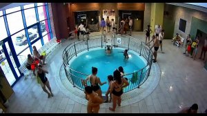 ? Swimming pool in the water park with ice water ?