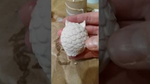 сова - фигурка из гипса.
