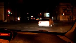 Ночная поездка по городу  The night race in the city