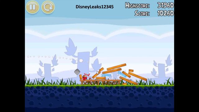 Angry Birds - 1-1 3 Stars - Theme 1 - Poached Eggs - Tutorial смотреть онлайн