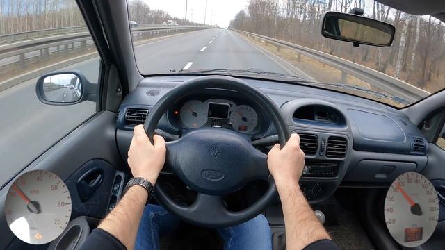 Renault Clio II 2001 | 1.4 16V 98 HP | POV Test Drive смотреть онлайн