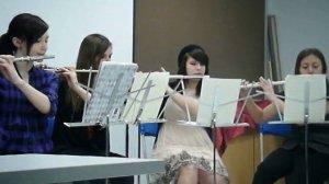 Flute Quartet Play Menuet and Trio