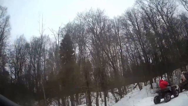 Едем на большие и очень крутые горки на СФМото х5, РМ, Стелс и Полярисе смотреть онлайн