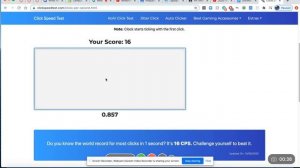 Clicks per Second - Click speed test in 1 second. Beat the world record so much times!!