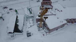 Башенный кран КБ-309. Старичок на стройке. Строительство мечети в Нижневартовске