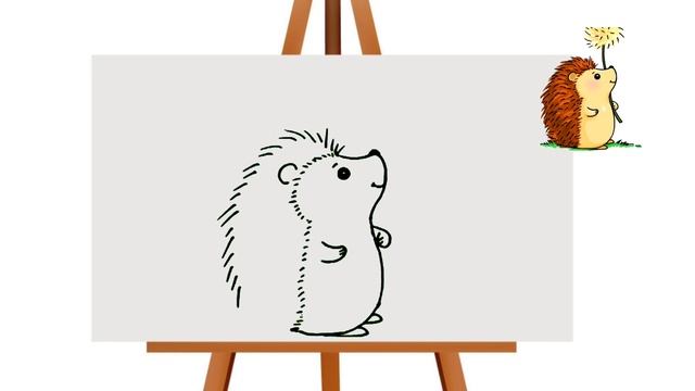 How To DRAW A HEDGEHOG/Drawing Tutorial/