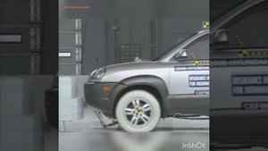 Краш-тест передней части автомобиля Hyundai Tucson