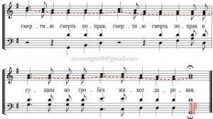 ХРИСТОС ВОСКРЕСЕ, Тропарь Пасхи, Монастырский напев - Альтовая партия