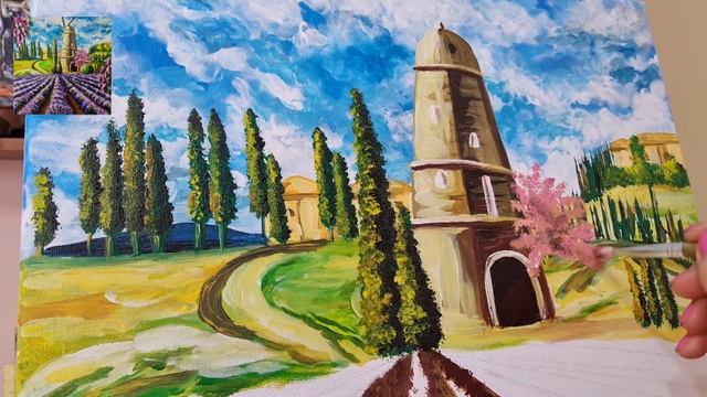 Рисуем Прованс,лаванда смотреть онлайн