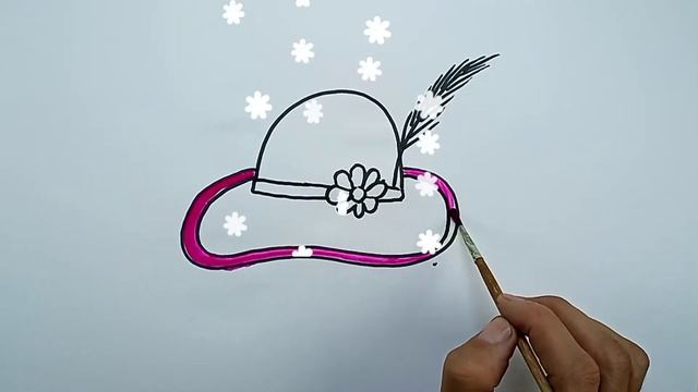 Bolalar uchun Shlyapa rasm Drawing a Hat for children Рисование Шапка для детей смотреть онлайн