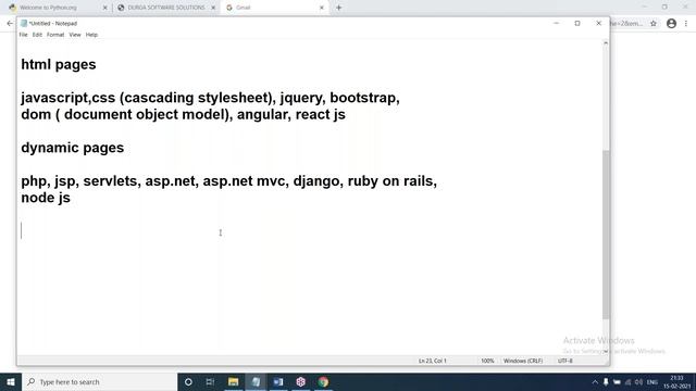 PYTHON tutorials || Demo - 3 || by Mr. Wilson On 15-02-2021 @9PM IST смотреть онлайн