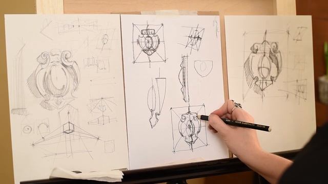 Рисунок гипсовой розетки. Урок рисования.