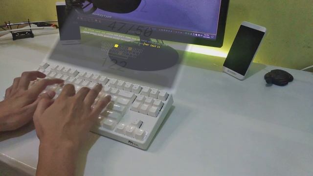 RK987 Dual Mode White LED | UNBOXING & OVERVIEW | RED SWITCH | TYPING SOUND TEST | смотреть онлайн