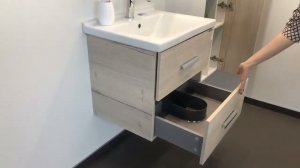 COMFORTY. Тумба-умывальник Парма-60 дуб дымчатый с раковиной Миранда 60