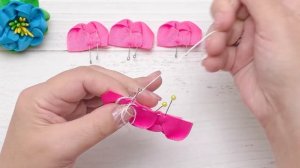 ЦВЕТЫ ИЗ РЕПСОВЫХ ЛЕНТ ? RIBBON FLOWERS ? DIY