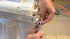 Фильтр воды Atoll A-560 E Замена фильтра Устранение течи в переходнике, в врезке и в соединениях