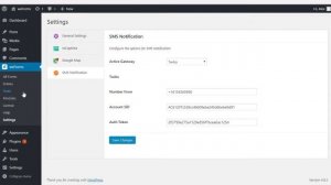 weForms SMS Notification Module