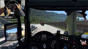 Backhoe delivery - Renault T | Euro Truck Simulator 2 | Logitech G29 Gameplay