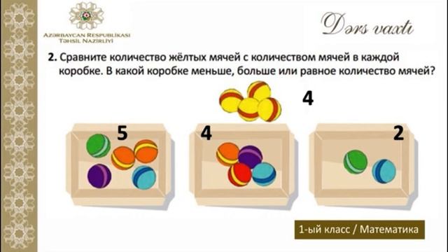 “Dərs vaxtı”: 1-ci sinif dərsləri (rus bölməsi) (26.10.2021) смотреть онлайн