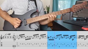 Neo Classical Exercise guitar lesson with tabs - Harley Benton Fusion III HT Roasted SBK