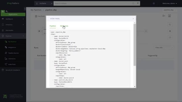 JFrog Pipelines - CI/CD Docker Build Example