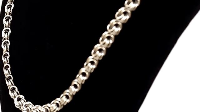 Серебряная цепочка мужская, плетение Питон с чернением, 8 мм смотреть онлайн