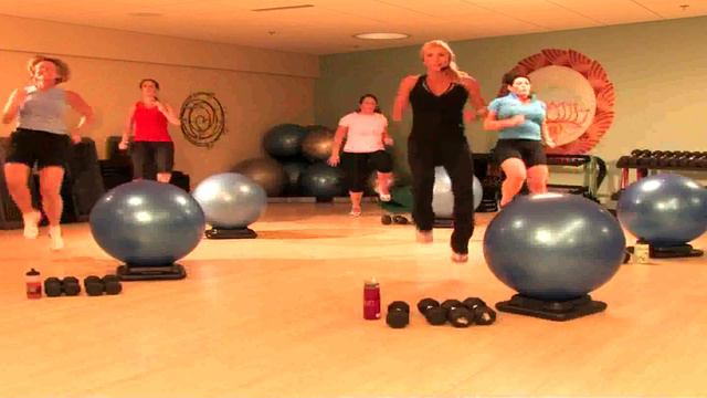 30-Minute Full Body Workout - Video 1 Dumbbells Mat  Stability Ball