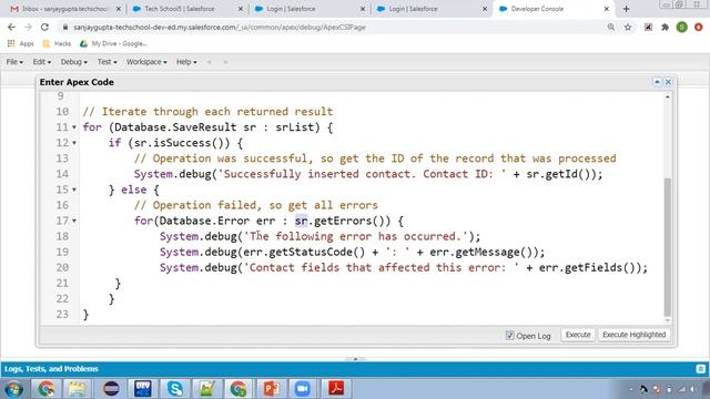 08 Database Class methods to perform Insert, Update, Upsert, Delete Operations in Apex in Salesforc