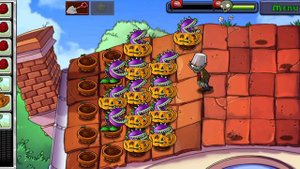 Plants vs zombies - Roof Level 5, прохождение
