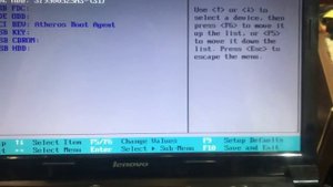 Решение.Lenovo b560 после установки optibay ssd не отображается в Bios.