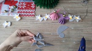 Новогодний рождественский ангел из фоамирана. Елочные украшения. DIY new year's angel for christmas