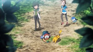 Ash's Caterpie Evolves Into Metapod