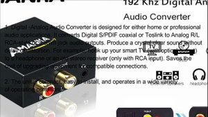 AMANKA | Audio Converter - Digital to Analog Audio Decoder with Digital Optical Toslink