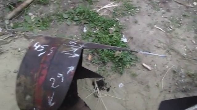 размеры оборотного отвала плуга (из газового баллона). смотреть онлайн