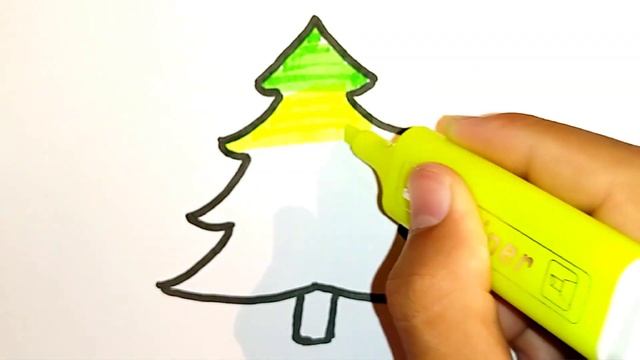 draw a Christmas tree for children | нарисовать ёлка для детей | bolalar uchun archa chizish | смотреть онлайн
