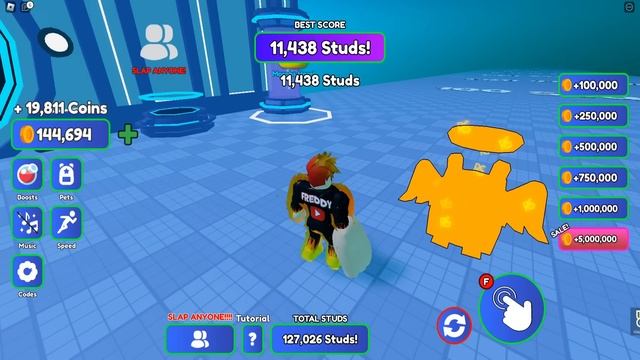 САМАЯ СИЛЬНАЯ РУКА В МИРЕ ЗА 5 МИНУТ! How Far Can You Slap? Roblox смотреть онлайн