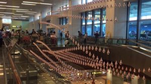 Changi International Airport kinetic rain  ,singapore .