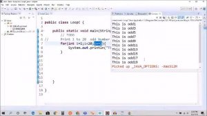 Java beginner project | Print odd Number by using for and while loop