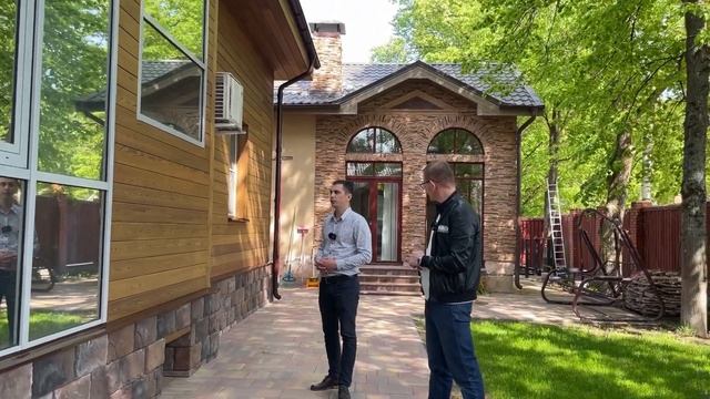 Отделка фасада термодосками. Термолиственница. Планкен
