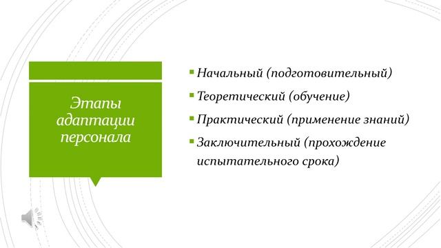 Видео лекция Адаптация персонала