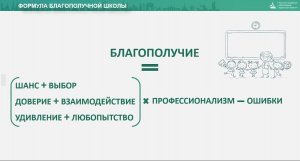 Формула благополучия школы