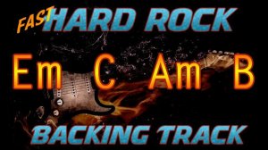 Hard Rock Fast Guitar Backing Track E minor