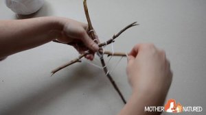 STICK SPIDER WEB CRAFT for Halloween