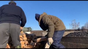 Обзор на дрова берёзовые. Длина, укладка дров. КАРЬЕР 55.