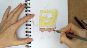 Как нарисовать Губку Боба 3 часть
